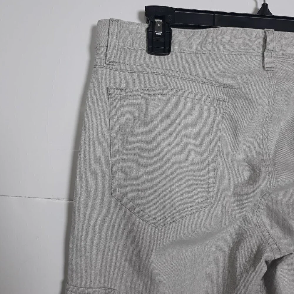 Theory Baratini Wordly Ankle Cargo Mid-Rise Jeans 10 Utility Gorpcore